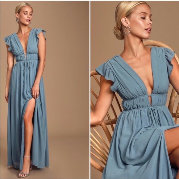 Lulus Dresses & Skirts - Lulu's Sky Blue Maxi Dress